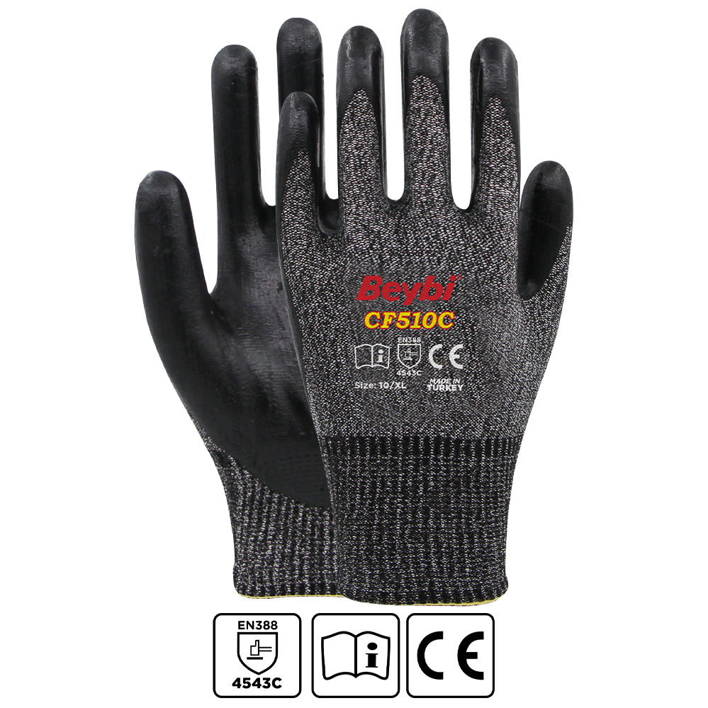 BEYBI CF510C KÖPÜK NITRIL KAPLI KESILMEYE DIRENÇLI ELDIVEN